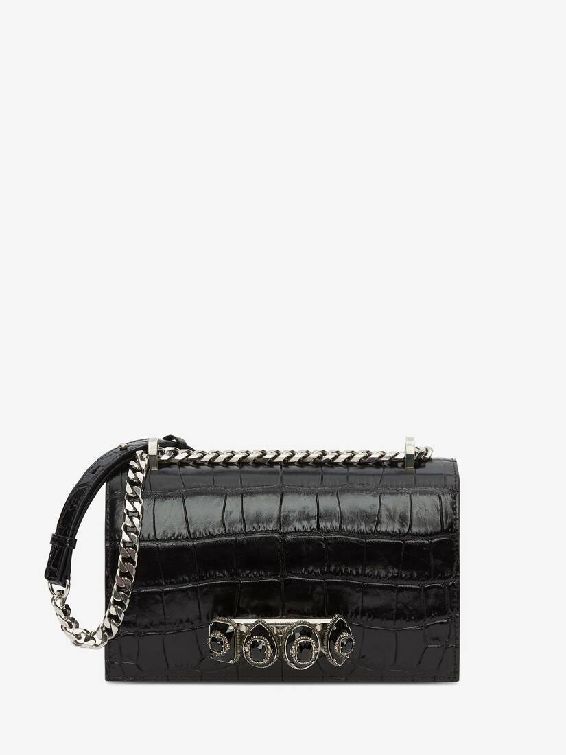 Bolsas De Hombro Alexander McQueen Jewelled Satchel Mujer - Negros - Mexico 389-QVZKIM